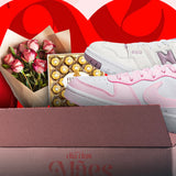 BOX DIA DAS MÃES - 1 TÊNIS, 1 CAIXA CHOCOLATE E 1 BUQUÊ