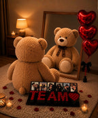 PRESENTE DIA DOS NAMORADOS URSO + BOX TE AMO COM FOTOS DO CASAL